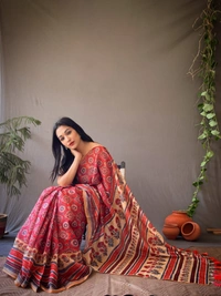 cotton saree printed